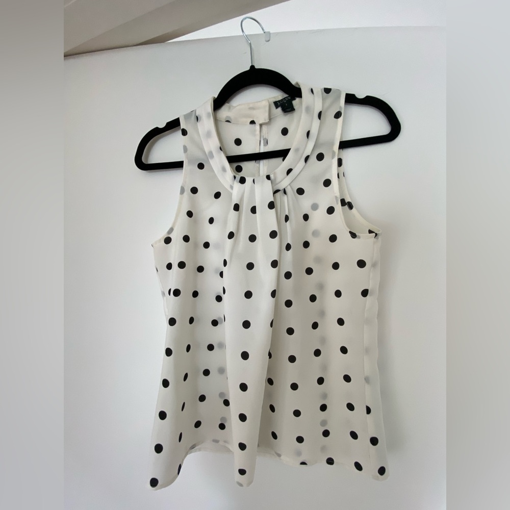 J Crew Polka Dot Sleeveless Top
